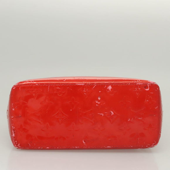 LOUIS VUITTON Monogram Vernis Reade PM Hand Bag Red Rouge M91088 LV Auth ti2980