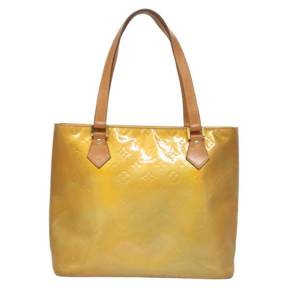 LOUIS VUITTON Monogram Vernis Houston Hand Bag Gris M91053 LV Auth ti2981