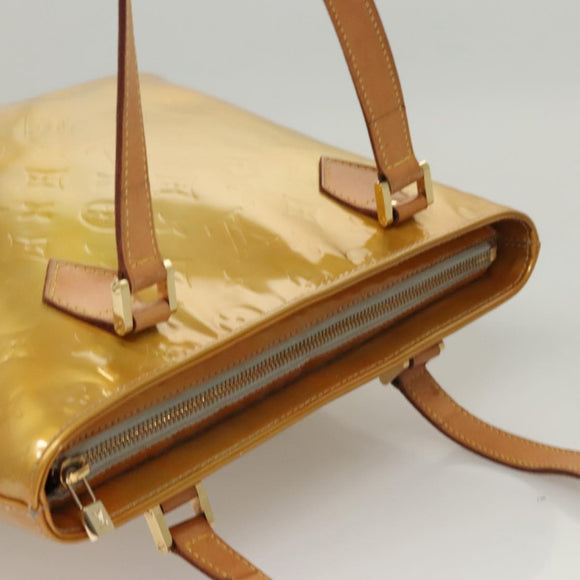 LOUIS VUITTON Monogram Vernis Houston Hand Bag Gris M91053 LV Auth ti2981