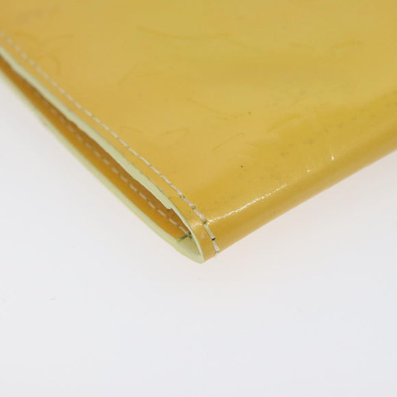 LOUIS VUITTON Monogram Vernis Kenmare Pouch Yellow M91060 LV Auth ti2982