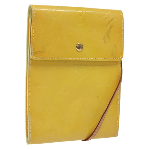 LOUIS VUITTON Monogram Vernis Kenmare Pouch Yellow M91060 LV Auth ti2982