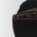PRADA Hand Bag Nylon Black Gold Auth ti2990-15