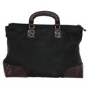PRADA Hand Bag Nylon Black Gold Auth ti2990-2