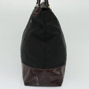 PRADA Hand Bag Nylon Black Gold Auth ti2990-3