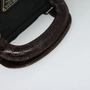 PRADA Hand Bag Nylon Black Gold Auth ti2990-7