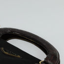 PRADA Hand Bag Nylon Black Gold Auth ti2990-8