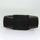 PRADA Hand Bag Nylon Black Gold Auth ti2990-5