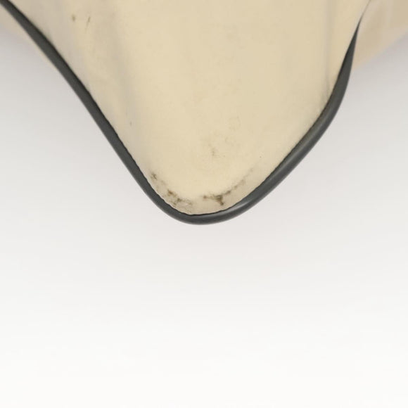 PRADA Sports Tragetasche Nylon Beige Silber Auth ti2991