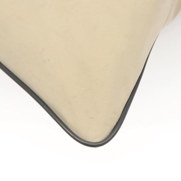 PRADA Sports Tote Bag Nylon Beige Silver Auth ti2991