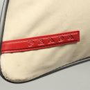 PRADA Sports Tote Bag Nylon Beige Silver Auth ti2991-9