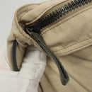 PRADA Sports Tote Bag Nylon Beige Silver Auth ti2991-10