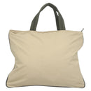 PRADA Sports Tragetasche Nylon Beige Silber Auth ti2991-2