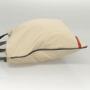 PRADA Sports Tragetasche Nylon Beige Silber Auth ti2991-4