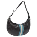 BALLY Shoulder Bag Leather Dark Brown Auth ti2993-1