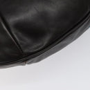 BALLY Shoulder Bag Leather Dark Brown Auth ti2993-14