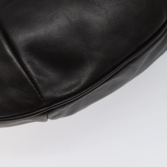 BALLY Shoulder Bag Leather Dark Brown Auth ti2993