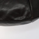 BALLY Shoulder Bag Leather Dark Brown Auth ti2993-15