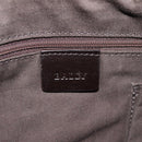 BALLY Shoulder Bag Leather Dark Brown Auth ti2993-17