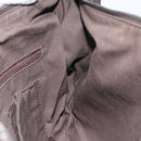 BALLY Shoulder Bag Leather Dark Brown Auth ti2993-18