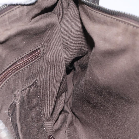 BALLY Shoulder Bag Leather Dark Brown Auth ti2993