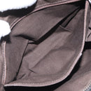 BALLY Shoulder Bag Leather Dark Brown Auth ti2993-20