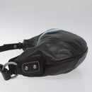 BALLY Shoulder Bag Leather Dark Brown Auth ti2993-4