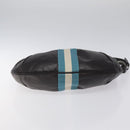 BALLY Shoulder Bag Leather Dark Brown Auth ti2993-5