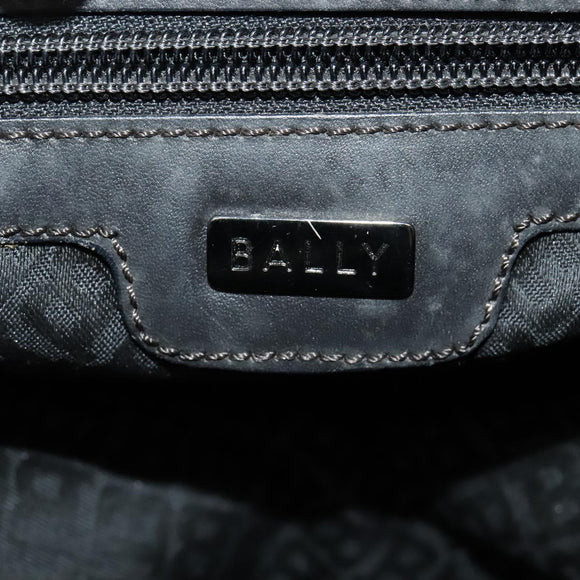 BALLY Hand Bag Nylon 2way Black Silver Auth ti2995