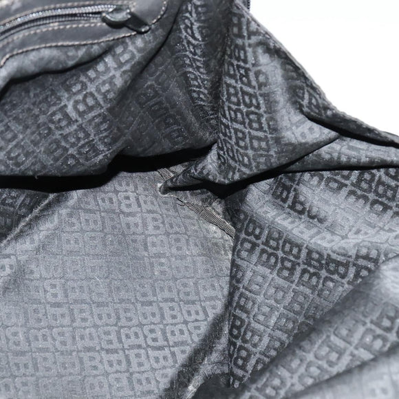 BALLY Hand Bag Nylon 2way Black Silver Auth ti2995