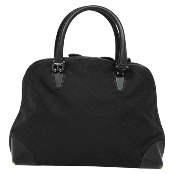 BALLY Hand Bag Nylon 2way Black Silver Auth ti2995