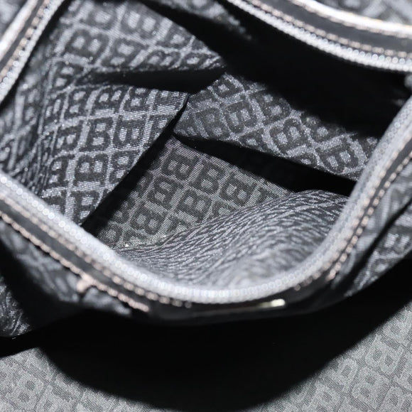 BALLY Hand Bag Nylon 2way Black Silver Auth ti2995