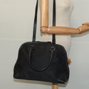 BALLY Hand Bag Nylon 2way Black Silver Auth ti2995-21