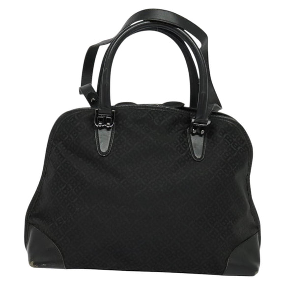 BALLY Hand Bag Nylon 2way Black Silver Auth ti2995