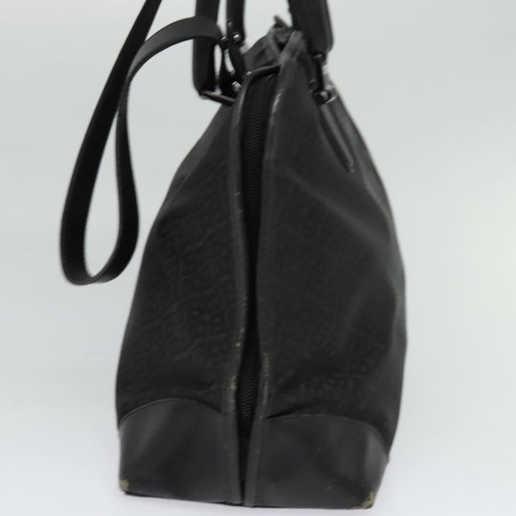 BALLY Hand Bag Nylon 2way Black Silver Auth ti2995