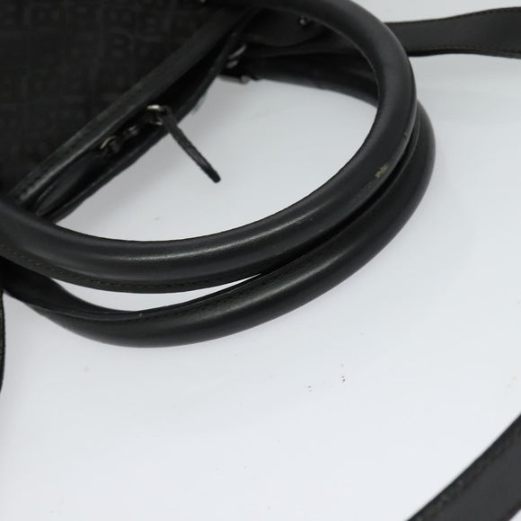 BALLY Hand Bag Nylon 2way Black Silver Auth ti2995