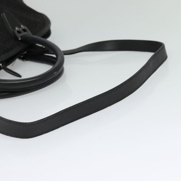 BALLY Hand Bag Nylon 2way Black Silver Auth ti2995