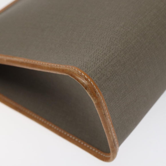 Christian Dior Clutch Bag PVC Gray Auth ti2996