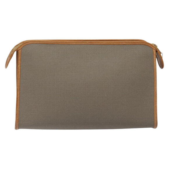 Christian Dior Clutch Bag PVC Gray Auth ti2996