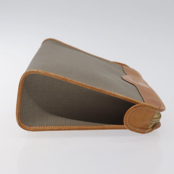 Christian Dior Clutch Bag PVC Gray Auth ti2996