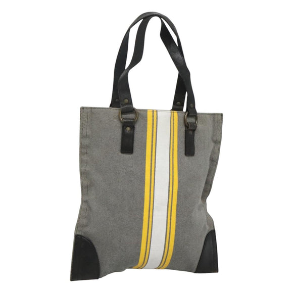 BURBERRY Blue Label Tote Bag Canvas Gray Auth ti2997