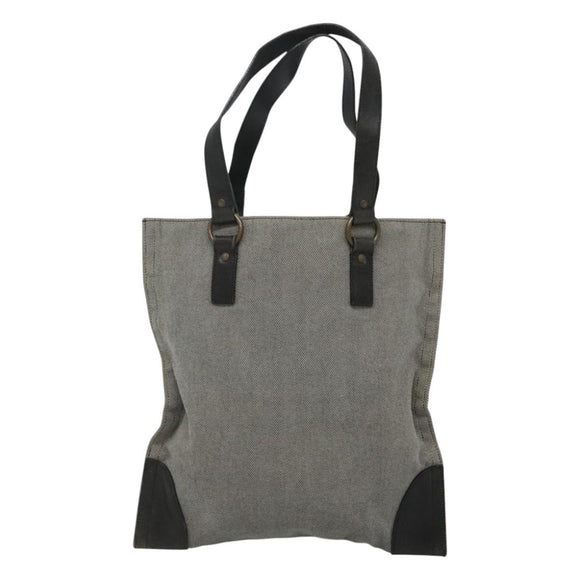 BURBERRY Blue Label Tote Bag Canvas Gray Auth ti2997