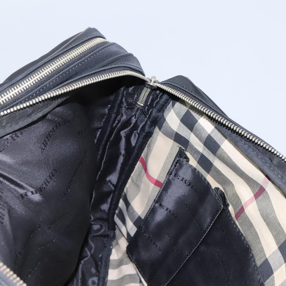 BURBERRY Business Bag Nylon Black Silver Auth ti2998