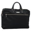 BURBERRY Business Bag Nylon Black Silver Auth ti2998-1