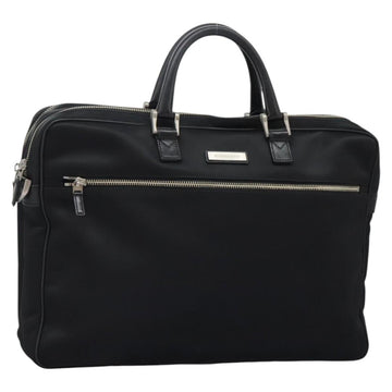 BURBERRY Business Bag Nylon Black Silver Auth ti2998