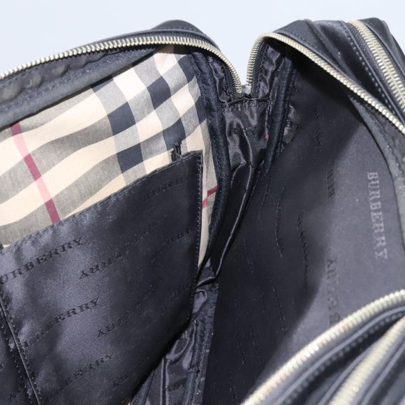 BURBERRY Business Bag Nylon Black Silver Auth ti2998