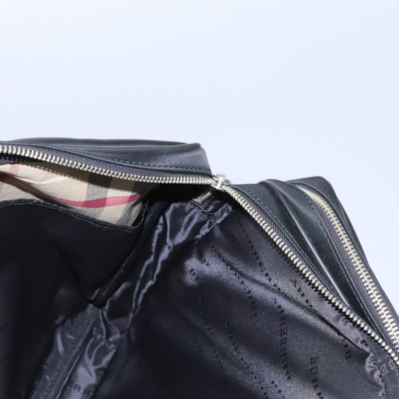 BURBERRY Business Bag Nylon Black Silver Auth ti2998