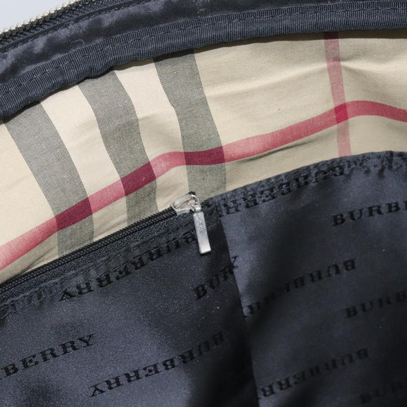 BURBERRY Business Bag Nylon Black Silver Auth ti2998