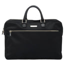 BURBERRY Business Bag Nylon Black Silver Auth ti2998-13