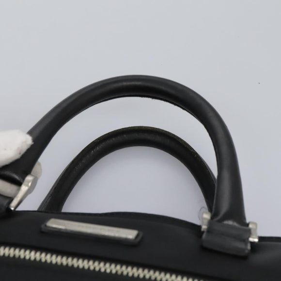 BURBERRY Business Bag Nylon Black Silver Auth ti2998