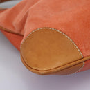 BURBERRY Shoulder Bag Suede Leather Orange Auth ti3004-10